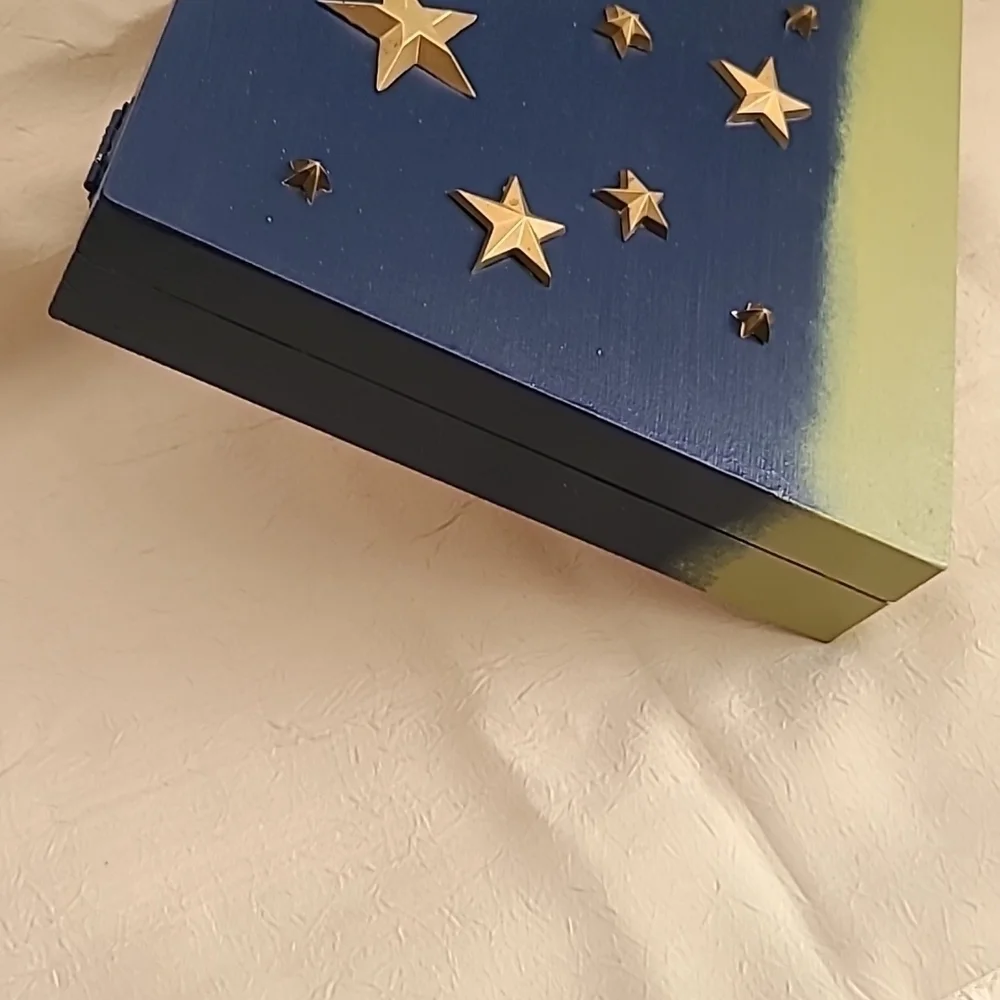 HANDCRAFTED & DECORATED MOON & STAR WOODEN BOX